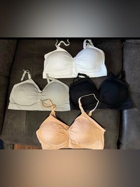 Everyday Wireless Bra Set - White, Gray, Black, Nude